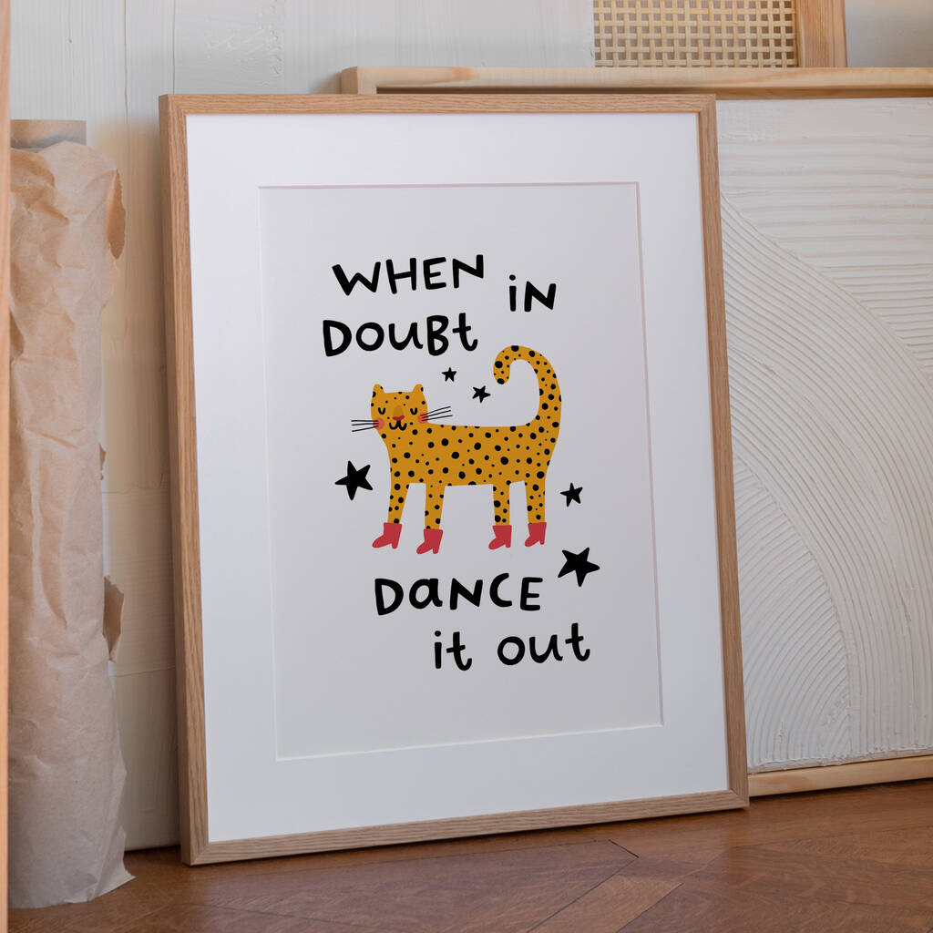 when-in-doubt-dance-it-out-unframed-print-by-arrow-gift-co