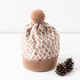 Leopard Knitted Pom Pom Hat, thumbnail 4 of 11