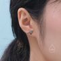 Sterling Silver British Black Bird Stud Earrings, thumbnail 7 of 12