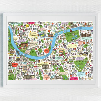 South West London Illustrated Map Print, 4 of 4
