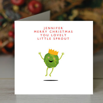 'Merry Christmas Little Sprout' Christmas Card, 2 of 2