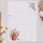 A5 Letter Writing Paper With Floral Garden Watering Can, thumbnail 1 of 4