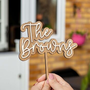 Personalised Wedding Name Cake Topper –Custom Cake Sign, 8 of 9