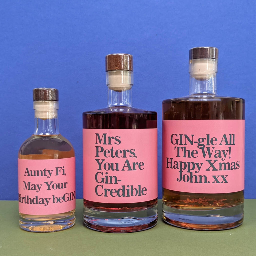 Personalised Gin Pun Flavoured Gin, 1 of 3
