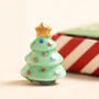 Tiny Matchbox Ceramic Christmas Tree Token, thumbnail 2 of 3