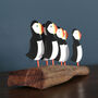 Six Puffins On Driftwood Decoration, thumbnail 3 of 4