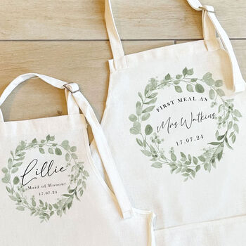 Personalised Bride Wedding Day Apron, 2 of 3