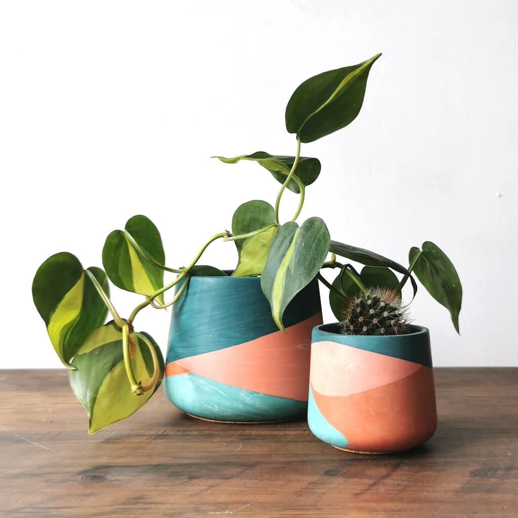 Colourful Handmade Plant Pot By Slow Make Studio