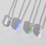 Sterling Silver Crystal Double Point Dainty Necklace Amazonite, Clear Quartz, Blue Lace Agate And White Howlite, thumbnail 2 of 7