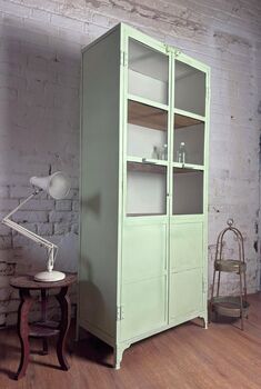 Iron Display Cabinet In Pistachio Green, 10 of 10