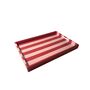 Pink And Red Striped Decorative Tray With Handles, thumbnail 3 of 5
