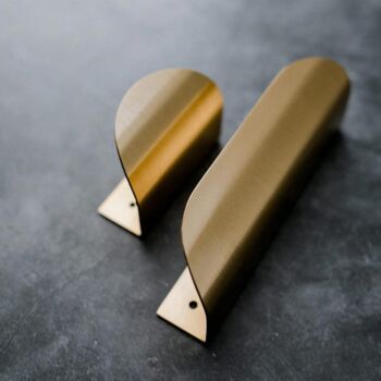 Brass Curved Drawer Handle, 2 of 2