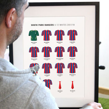 Personalised Junior Football Team Kit Print, 2 of 7