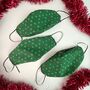 Green Patterned Cotton Face Mask Reusable, thumbnail 1 of 3