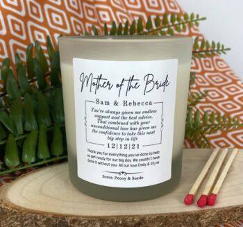 Personalised Mother Of The Bride Wedding Candle, 3 of 11