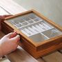Personalised Birth Flower Glass Top Wood Jewellery Box, thumbnail 2 of 12