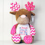 Personalised New Baby Harlequin Soft Toy, thumbnail 2 of 10