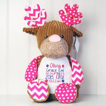 Personalised New Baby Harlequin Soft Toy, 2 of 10
