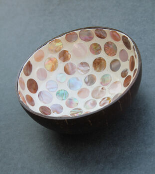 Shell Inlay Lacquered Coconut Bowls, 6 of 12