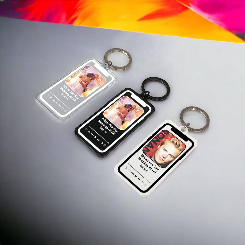 Acrylic Keyring In A Mobile Phone Design By Taylor Cut Co