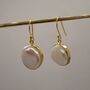 Gold Plated Sterling Silver Pearl Earrings, thumbnail 8 of 8