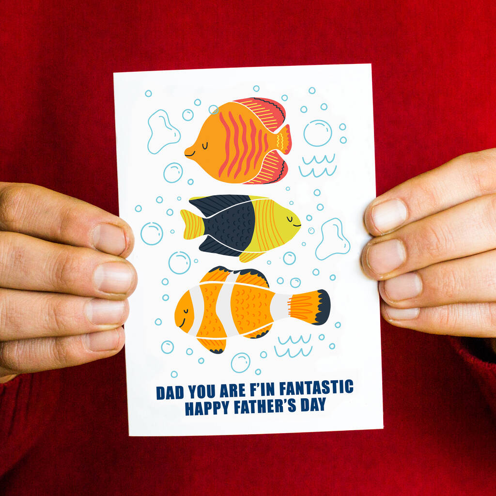 F'in Fantastic' Funny Fishing Father's Day Card