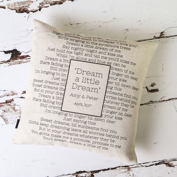 Personalised Wedding Song Cushion, 2 of 6