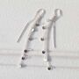 Sterling Silver Cascading Coins Threader Earrings, thumbnail 1 of 4