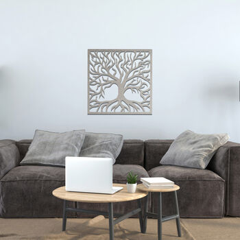 Timeless Tree Metal Wall Art: Roots Of Life Decor, 5 of 11