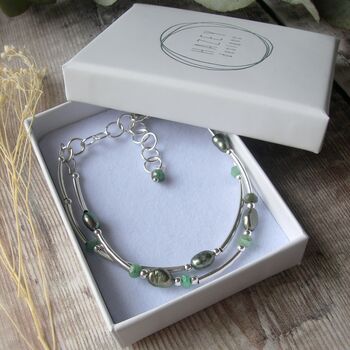 Emerald Double Stranded Bracelet, 3 of 5