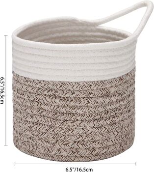 Two Small Hanging Small Woven Storage Basket, 6 of 6