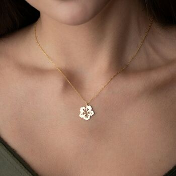 Tropical Hibiscus Flower Necklace, 3 of 11