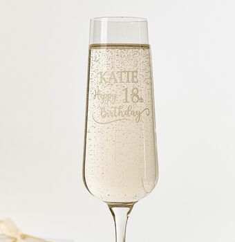 Personalised 18th Birthday Champagne Flute, 2 of 6