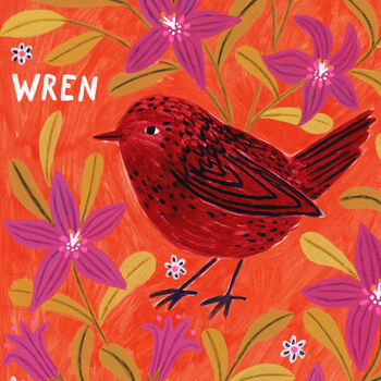 Wren Bird Art Poster, 3 of 4