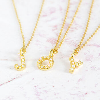 Dainty Pearl Initial Necklace, 9 of 12