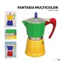 Italian Moka Pot Espresso Maker In Green And Yellow, thumbnail 4 of 5
