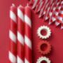 Red And White Stripe Christmas Candles 'Candy Canes', thumbnail 4 of 4