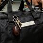 Personalised Brown Vintage Leather Rugby Ball Keyring, thumbnail 3 of 10