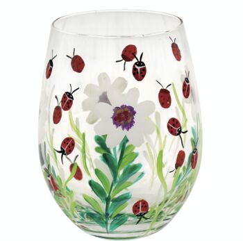 Hand Painted Flower Glass Tumblers, 6 of 8