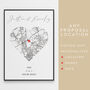 Engagement Gift Personalised Proposal Location Print, thumbnail 1 of 4