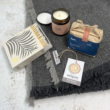Snug Candle, Throw And Hot Chocolate Natural Gift Set, 8 of 12