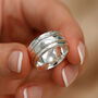 Personalised Classic Wide Sterling Silver Spinner Ring, thumbnail 1 of 12
