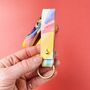 Handmade Leather Key Loop Hand Painted, thumbnail 5 of 9