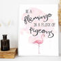 Flamingo Typographic Print, thumbnail 2 of 9