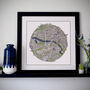 The Glasgow Globe Hand Drawn Map Print, thumbnail 1 of 5