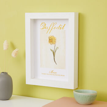 Daffodil Framed Print Mother's Day Gift, 2 of 3