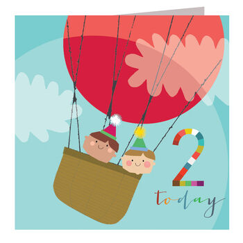 Hot Air Balloon 2nd Birthday Card, 2 of 5