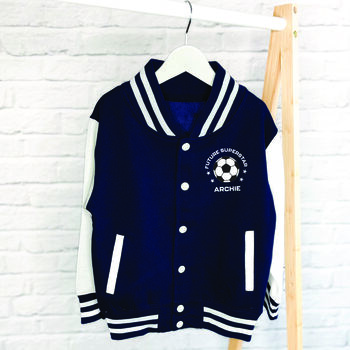 Kids Personalised Football Superstar Varsity Jacket, 2 of 7