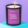 'Devastated To Be Your Secret Santa' Christmas Candle, thumbnail 1 of 5