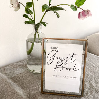 Photo Guest Book Wedding Sign A6 Wedding Print, 2 of 3